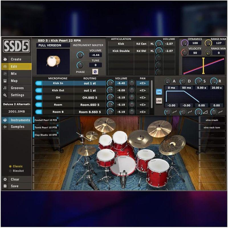 ドラム音源ソフトウェア Steven Slate Audio SSD5 プラグインソフト