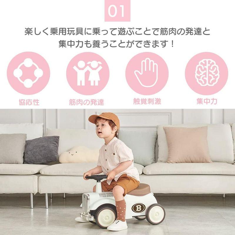 おもちゃ クラシックカー MODEL-A 足けり乗用玩具 車 安全設計 BeneBene (ピンク)｜tvilbidvirk3｜10