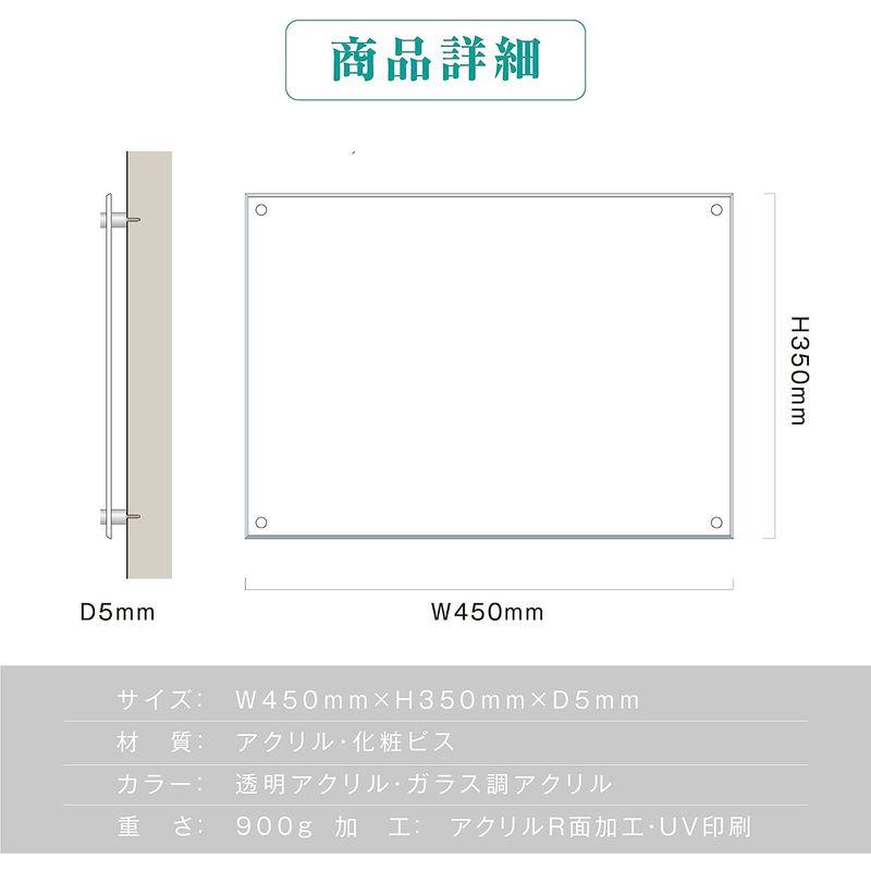 店舗用看板 透明アクリル UV印刷 屋内用 H350×W450mm (一般労働者派遣事業許可証 許可票 プレート看板 内容印刷込建設業許可票｜tvilbidvirk3｜03