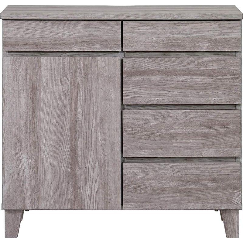 家具 ISSEIKI サイドボード (幅80cm) MDF グレー RYON SIDE