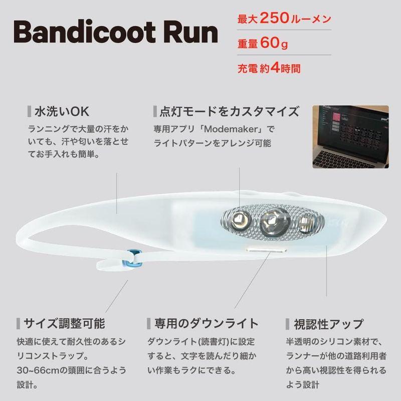 【公式】 アウトドア用ヘッドライト グレープ(パープル) ヘッドライト 日本正規品 KNOG(ノグ) バンディクーラン BANDICOOT RUN GRAPE 250ルーメン