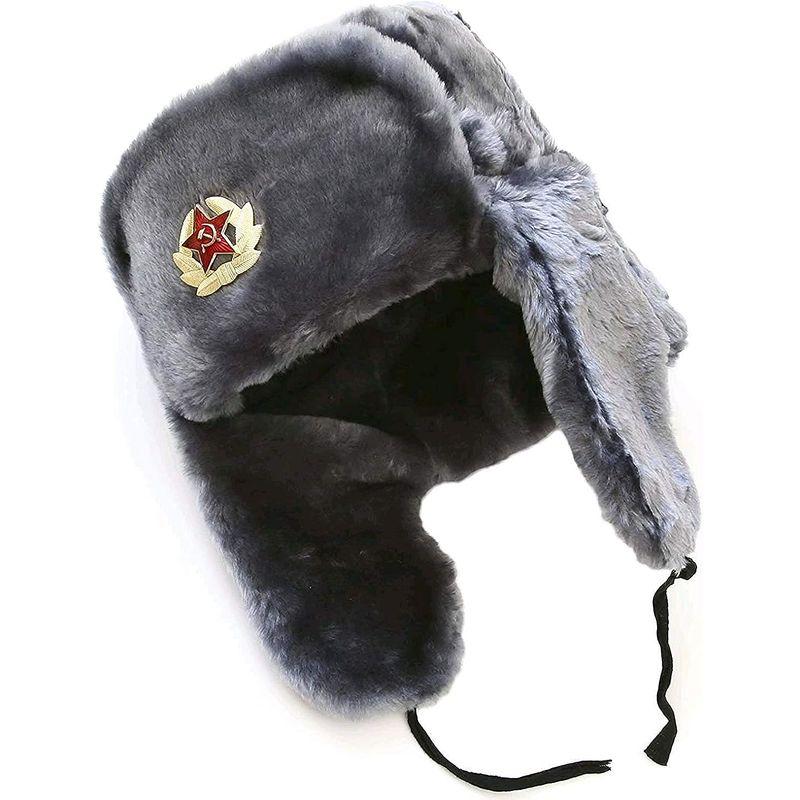 メンズキャップ 帽子 Lサイズ ロシア製 ソビエト軍 空軍 ファー ミリタリー ウシャンカ *GR*｜tvilbidvirk3｜02