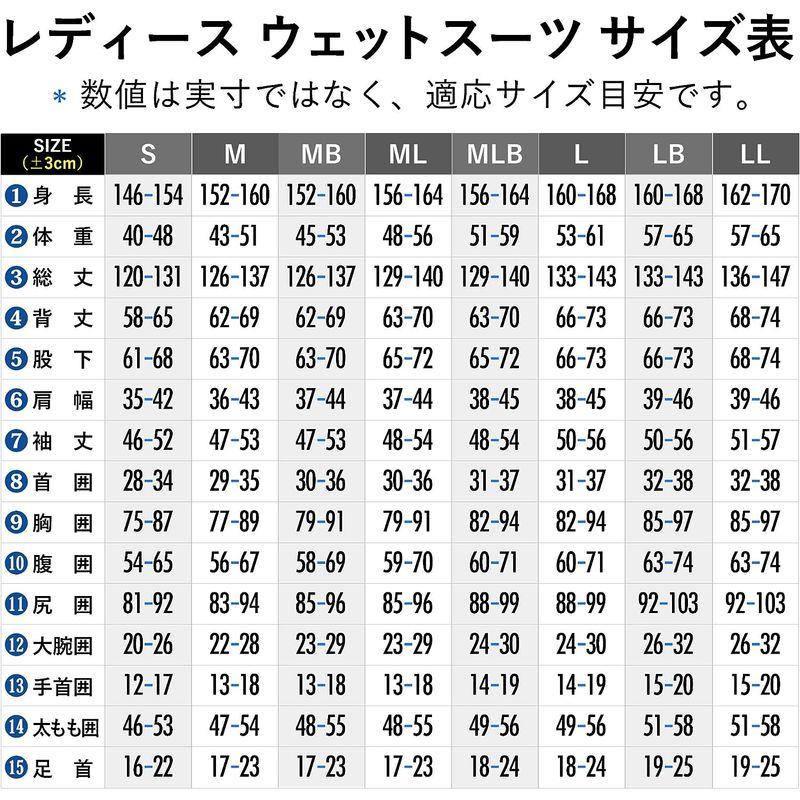 HELIOS ダイビング ウェットスーツ レディース フルスーツ 5mm スキューバダイビング シュノーケリング マリンスポーツ 日本規格｜tvilbidvirk3｜04