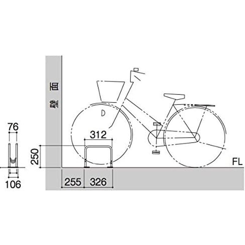 駐輪場用自転車スタンド　サイクルラック　駐輪場向け自転車スタンド　SS-1型　低位タイプ