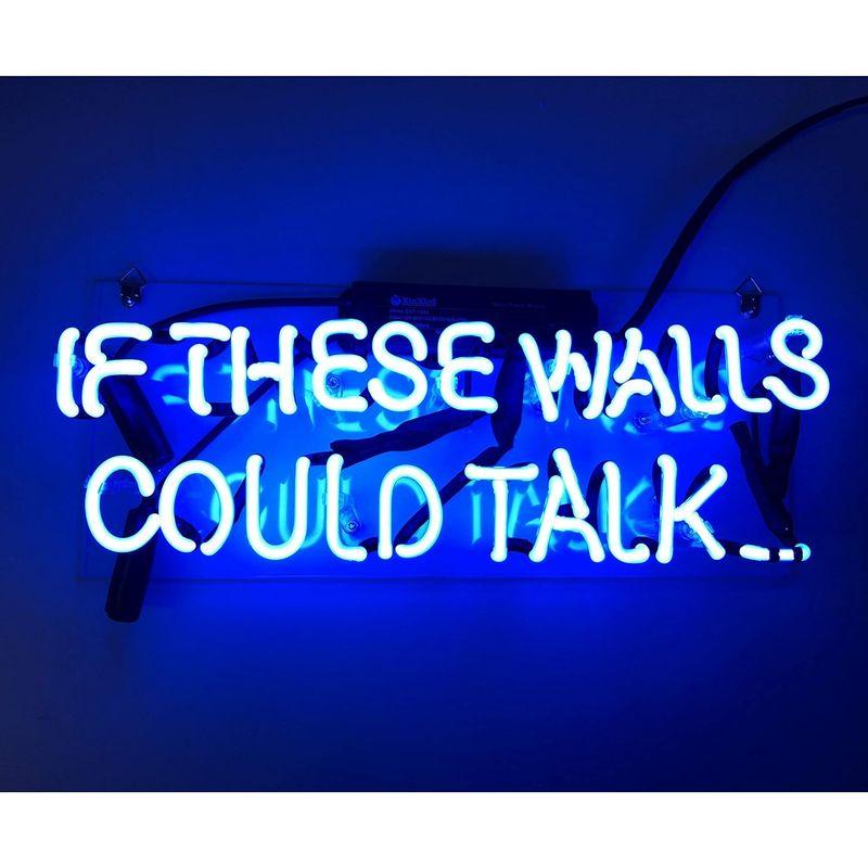 if　these　walls　ビールバー　could　led　ネオンサイン　talk　インテリア14＊5イ　装飾壁　ライトNEON　SIGN