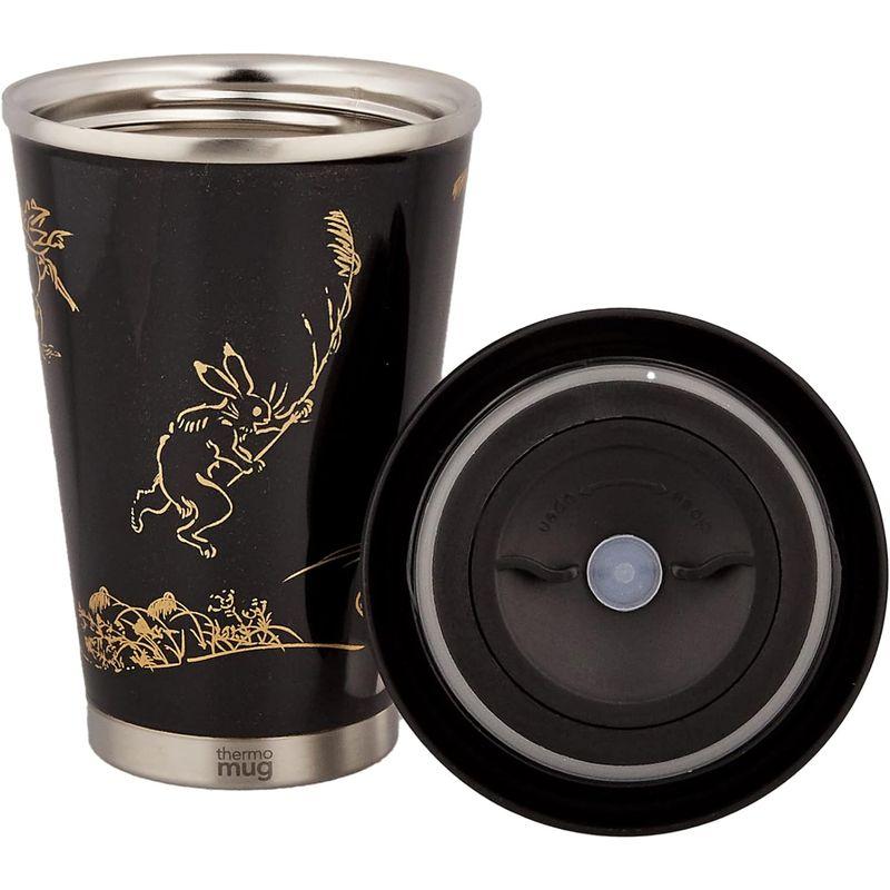 サーモマグ THERMO MUG (サーモマグ) フタ付きステンレスタンブラー 鳥獣戯画(黒) 300ml 漆URUSHI MOBILE TUMBLER｜tvilbidvirk3｜02