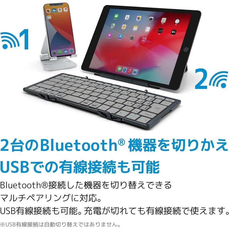 新作 MOBO キーボード MOBO Keyboard2 Bluetooth 5.1 日本語配列 USB-C 折りたたみ型 専用ケース兼スタンド付