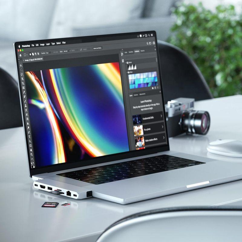 Satechi USB-C Proハブ Max 8in2 (シルバー) USB4 HDMI USB-A/Cデータ イーサネット SD 音声ジ｜tvilbidvirk3｜03