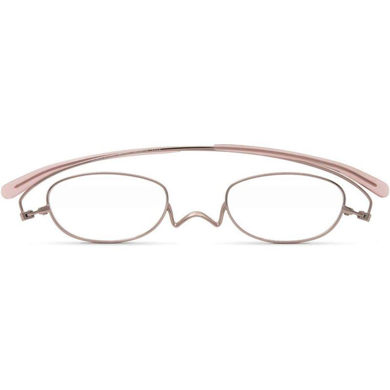 全国割引 薄型 老眼鏡ペーパーグラス Nスタ オーバル 201 フラットカラー（ピンク）(+2.5) 携帯用ケース付き 財布に入る老眼鏡 栞(しおり)