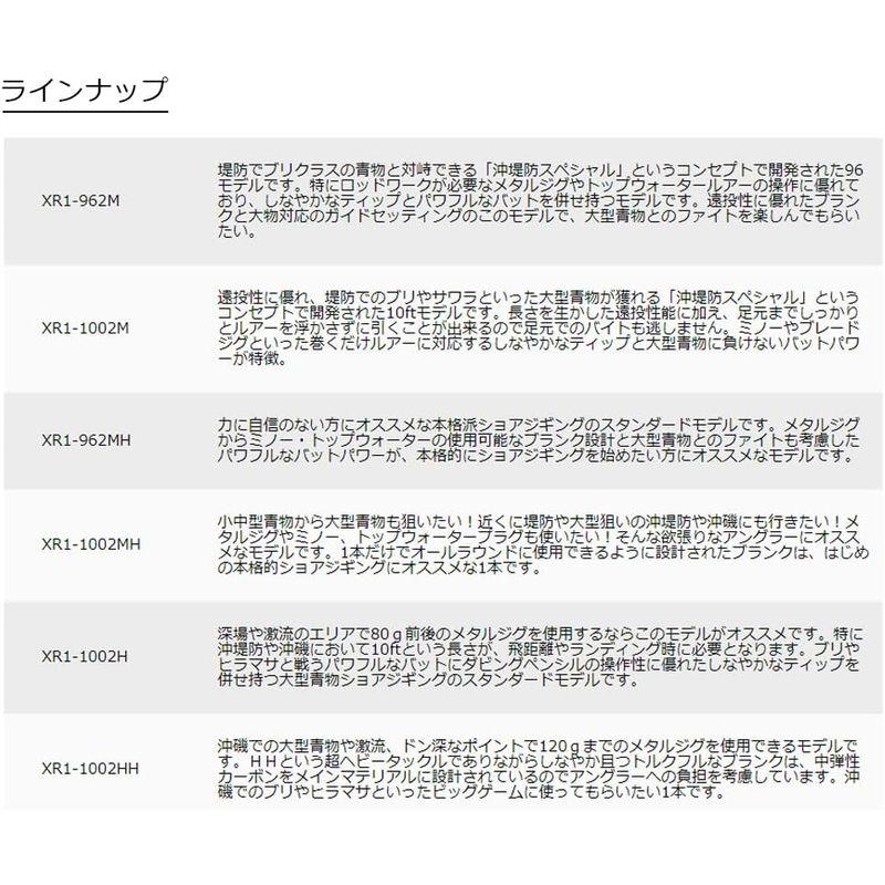 メジャークラフト ショアジギングロッド クロスライド 1G-class XR1-962MH｜tvilbidvirk3｜02