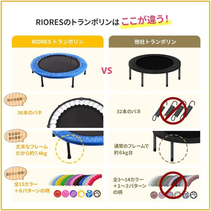 RIORES （リオレス） トランポリン 102cm 無地タイプ 耐荷重110kg 折り畳み式 家庭用 大人用 子供用 (ブルー)｜tvilbidvirk3｜08