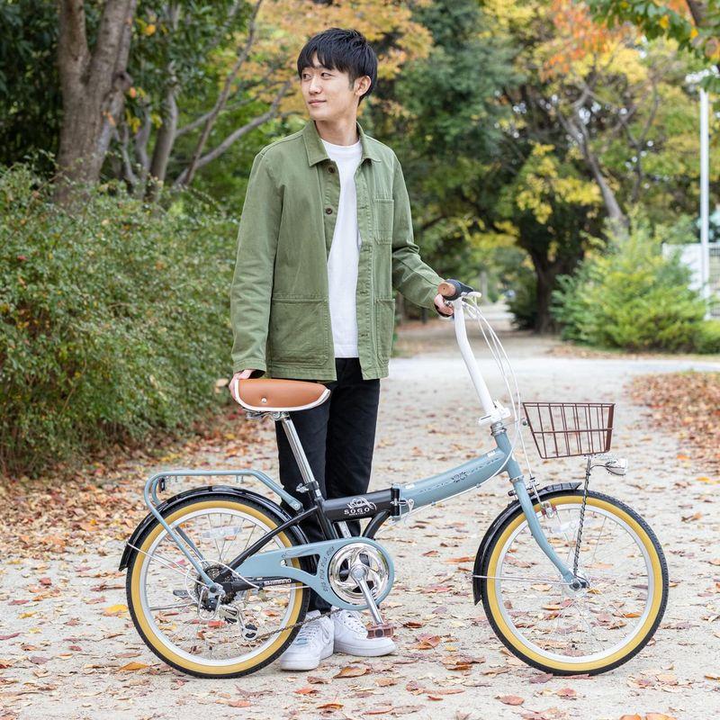 21Technology 自転車 ミニベロ 小径車 SOLA206 20インチ 折りたたみ シマノ6段変速ギヤ 前かご付き｜tvilbidvirk3｜09