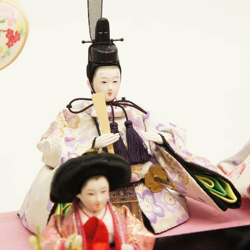 雛人形 ケース入り 小芥子親王 柳官女 五人飾り おひなさま ガラス