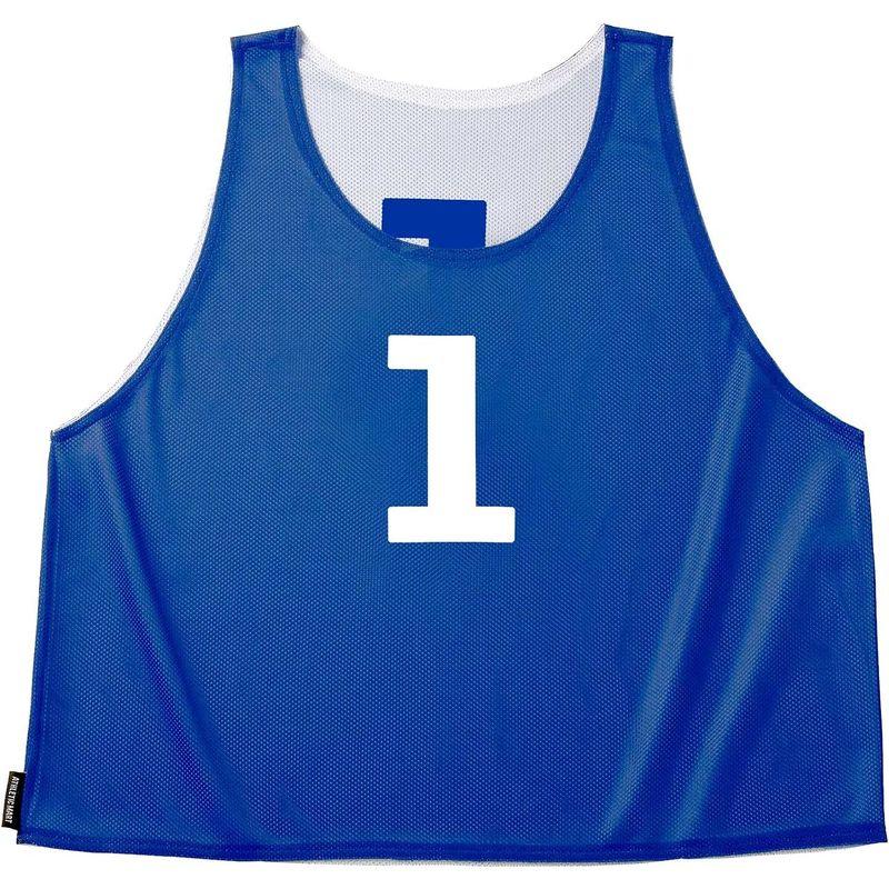 ATHLETIC MART ビブス(リバーシブル)1?12番 裏表前後ろ番号あり 12枚セット 収納メッシュランドリーバッグ付 (青ブルー) MART ビブス リバーシブル 12番 裏表前後ろ番号あり 12枚セット 収納メッシュランドリーバッグ付 青ブルー