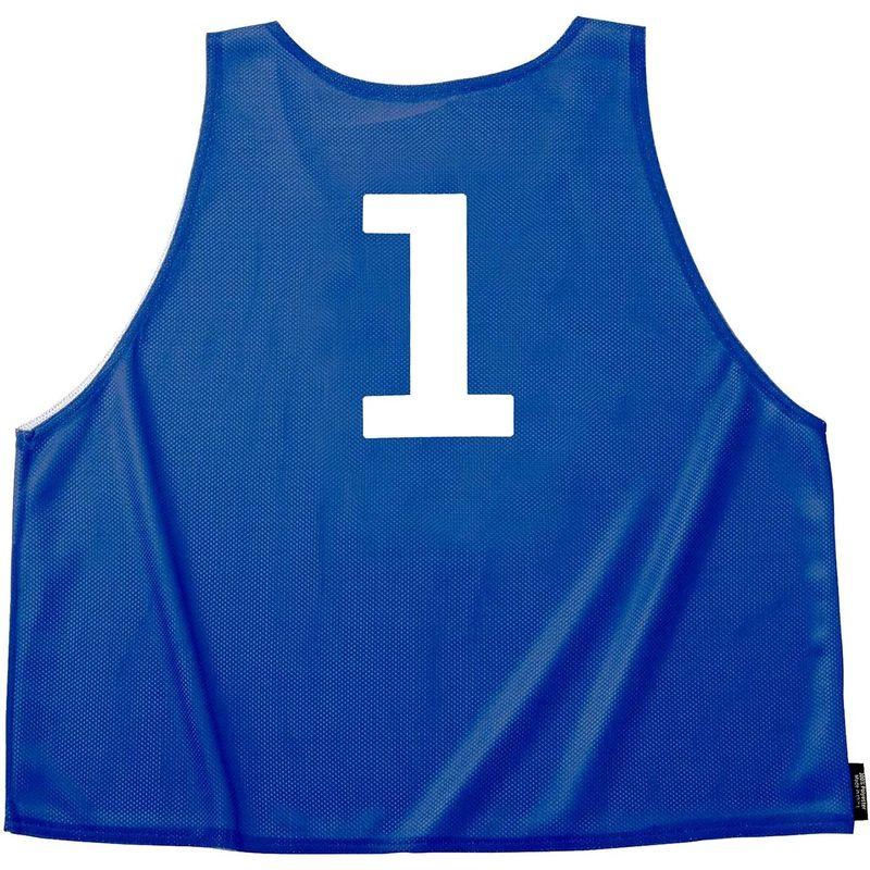 ATHLETIC MART ビブス(リバーシブル)1?12番 裏表前後ろ番号あり 12枚セット 収納メッシュランドリーバッグ付 (青ブルー) MART ビブス リバーシブル 12番 裏表前後ろ番号あり 12枚セット 収納メッシュランドリーバッグ付 青ブルー