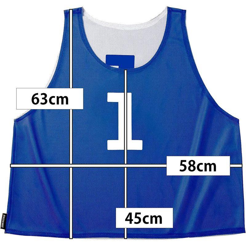 ATHLETIC MART ビブス(リバーシブル)1?12番 裏表前後ろ番号あり 12枚セット 収納メッシュランドリーバッグ付 (青ブルー) MART ビブス リバーシブル 12番 裏表前後ろ番号あり 12枚セット 収納メッシュランドリーバッグ付 青ブルー