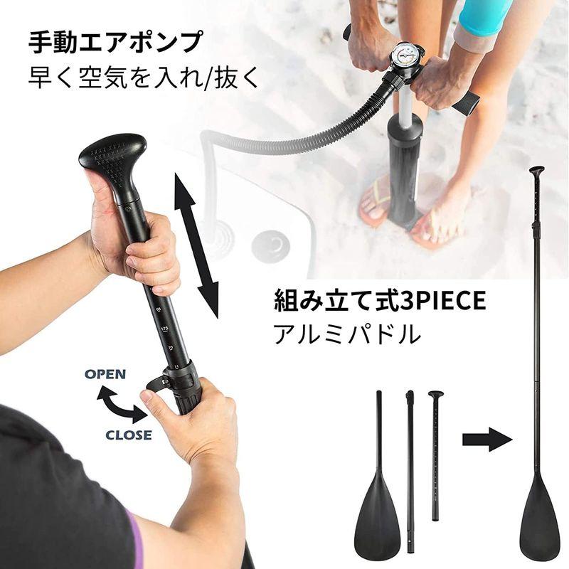 HeyBoard supボード スタンドアップパドルボード supインフレータブル パドルボード 安定性 滑り止め 初心者 SUPセット 3 supボード スタンドアップパドルボード supインフレータブル パドルボード 安定性 滑り止め 初心者 SUPセット