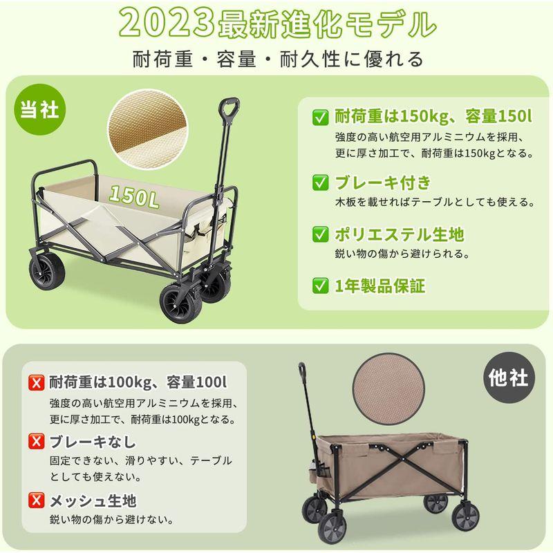 専門店2023最新型・大容量キャリーワゴン アウトドアワゴン 大型タイヤ