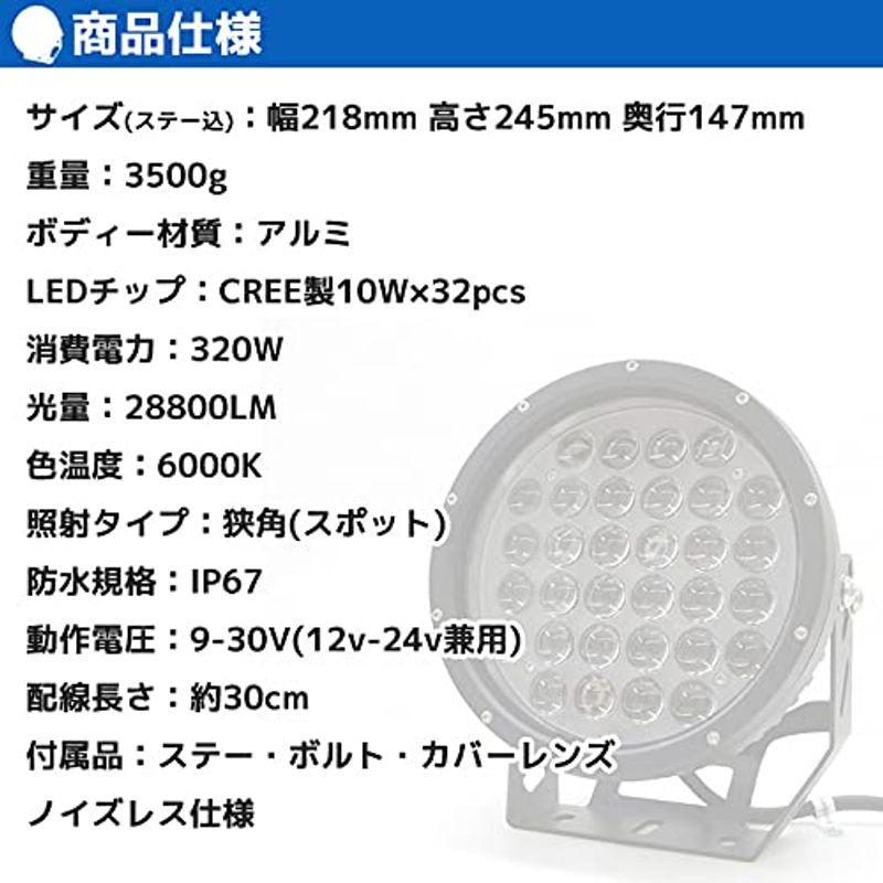 船舶用照明器具　船舶用　LED　投光器　漁船　前照灯　照明　サーチライト　狭角　24v　12v　ボート　船　スポットライト　集魚灯　320w　強力　防水　ラ