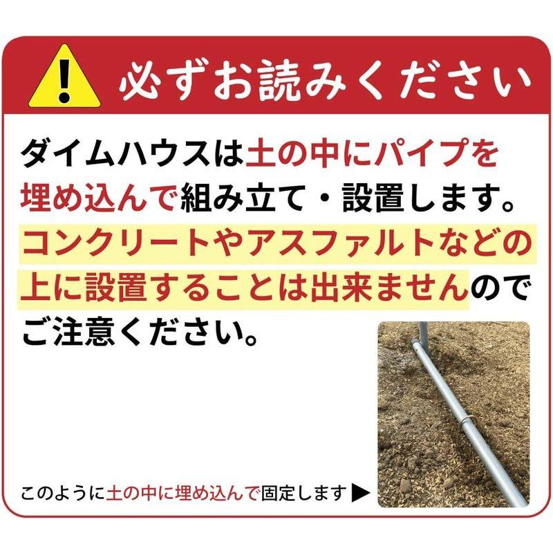 温室ハウス　daim　夏は雨よけ、冬は保温で一年中使える　ドア付き　家庭用　3坪　9.9?　ダイムハウス　家庭用温室ハウス　温室　小型ハウス