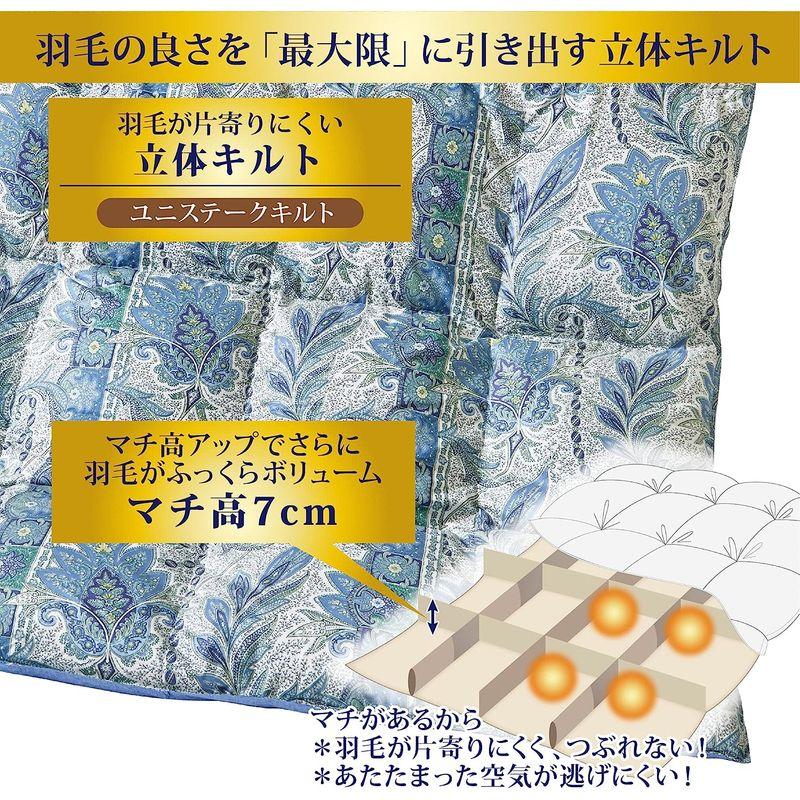 西川(Nishikawa) 羽毛掛け布団 シングル グレーグース93% フレッシュアップ加工 保温 日本製 ロイヤルクレセント ブルー KA ショッピング安い 西川 (Nishikawa) 2枚合わせ 羽毛布団 ツインダウン シングル 洗える ダウン93% 年間使える ロイヤルクレセント 日本製 グレー KA