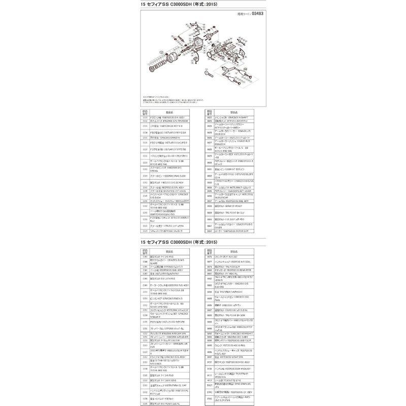 お値打ち品 スピニングリールパーツ 15 セフィアSS C3000SDH スプール組 パートNo 13CCA リールパーツ 純正パーツ
