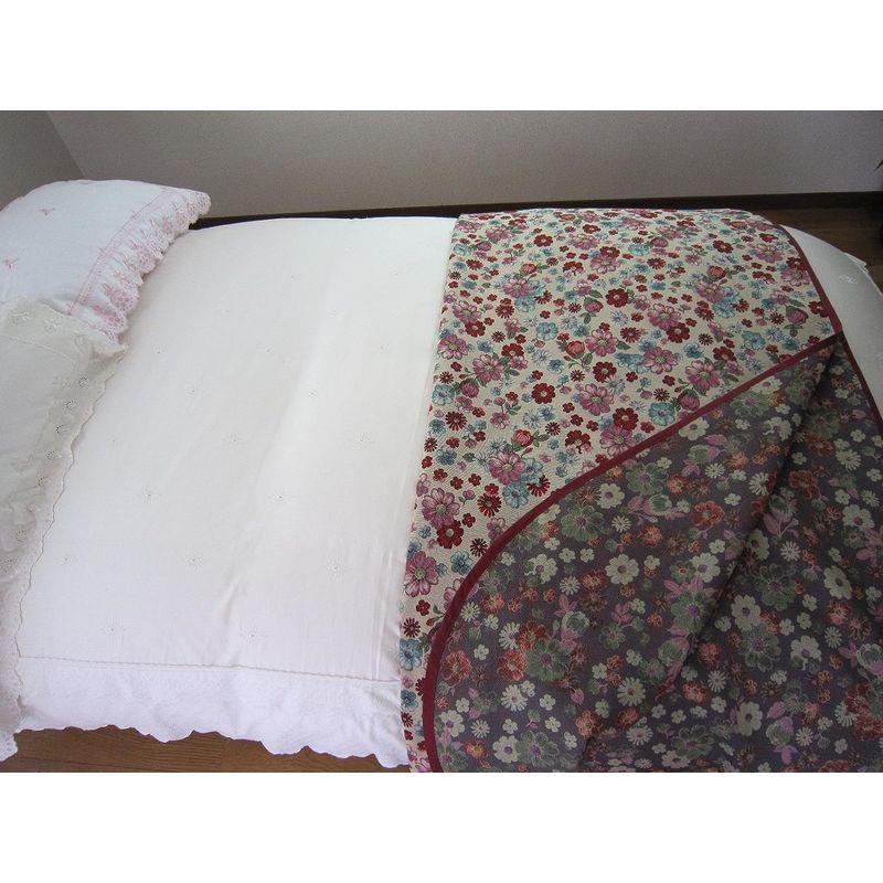 ホームファッション 美しい花柄ゴブラン織り ベッドスプレッド オーレン シングル 180×270cm 1.3? スペイン製 ジャガード織 日本仕様 リバーシブル