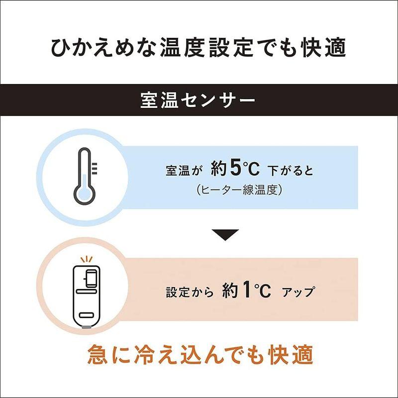 電気毛布・ひざ掛け ベージュ 室温センサー搭載 8段階温度調節 シングル 188×137cm 家電 パナソニック 電気毛布 掛け敷き兼用 ダニ対策 丸洗い可 DB｜tvilbidvirk5｜06