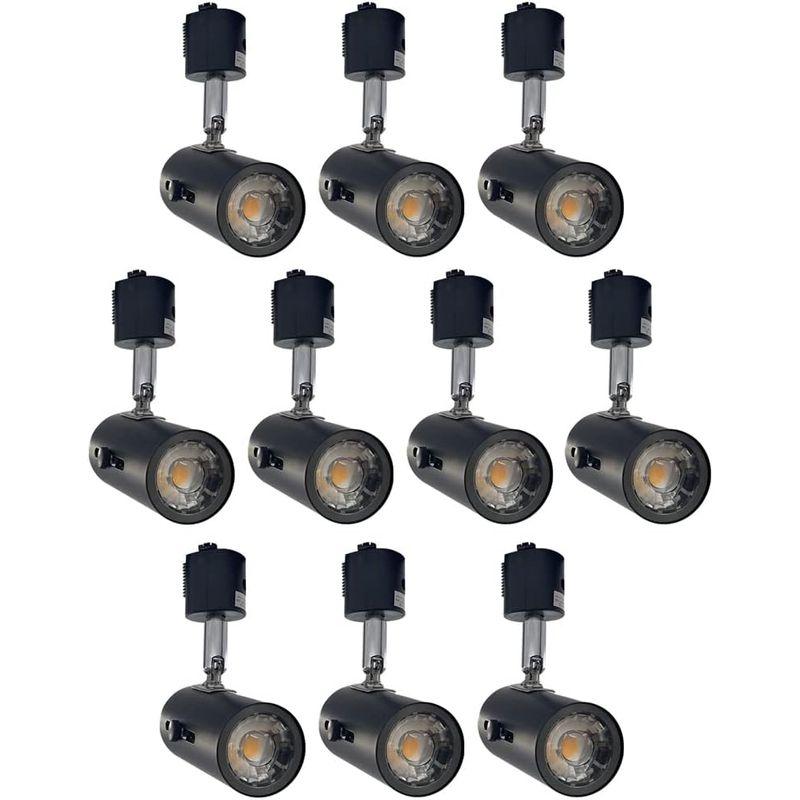 通販の【公式】 照明器具 10個セット スポットライト ダクトレールライト 黒 E26 調光器対応 40W形相当 昼光色 配線ダクトレール用器具 ダクトレール ライテ