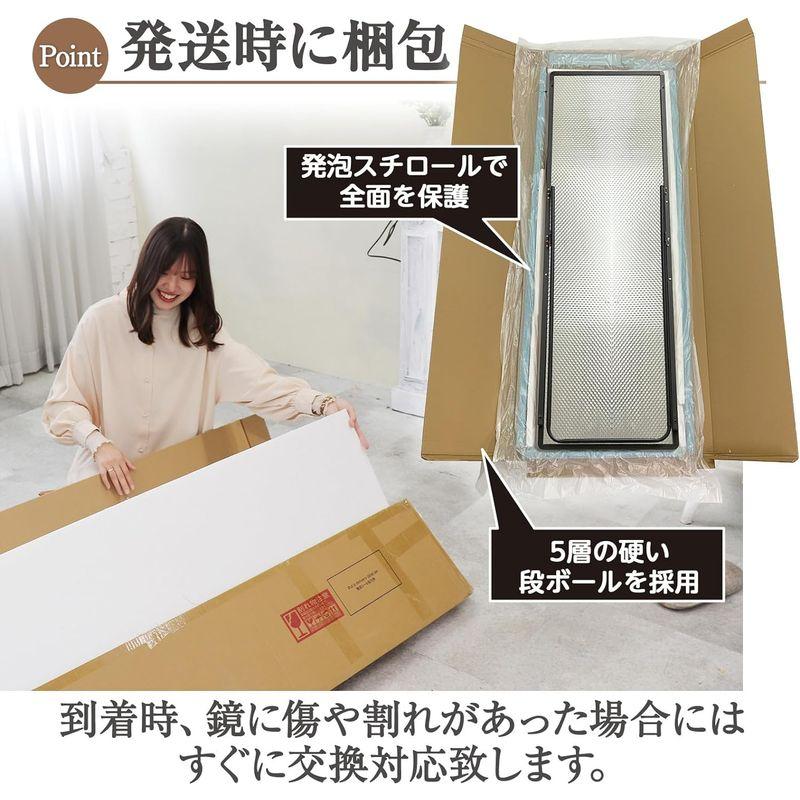 家具 スタンドミラー 全身 160cmx50cm 鏡 姿見鏡 おしゃれ 壁掛け 姿見 全身鏡 ウォールミラー 大型 直角 軽量 スタンド鏡 全身ミ｜tvilbidvirk5｜05