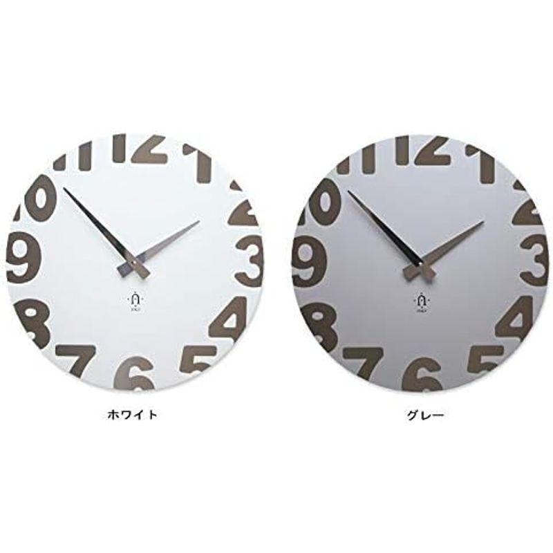 ガラス製 ミラー 鏡 掛け時計「METROPOLITAN」 グレー 丸 イタリア製 壁掛け時計 人気 新築祝い おしゃれ アナログ デザイン 6