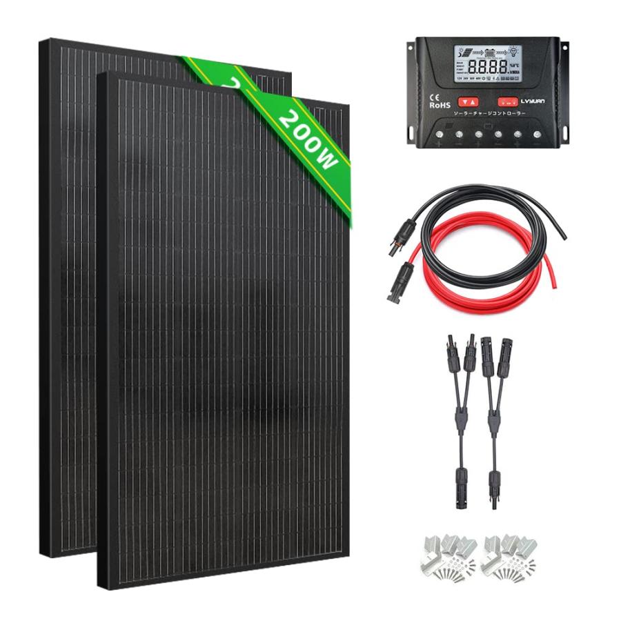 LVYUAN(リョクエン)400W ソーラーパネル セット 発電量1.6kwh高 LVYUAN(リョクエン)400W ソーラーパネル セット 発電量1.6kwh高