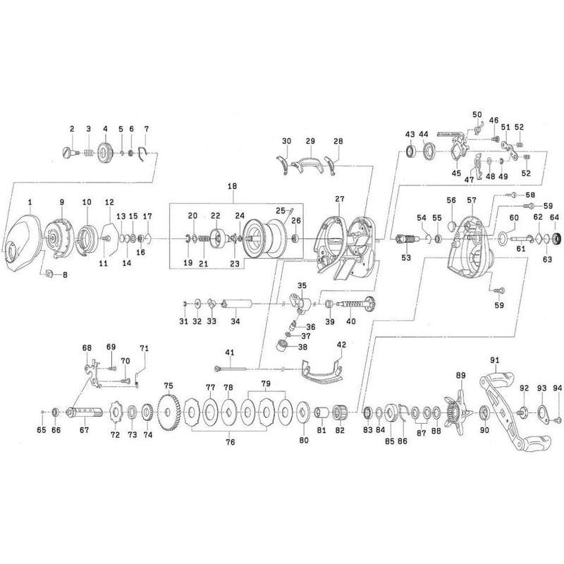 【即日発送】 ダイワ(DAIWA) リール 純正パーツ 19 アルファス CT SV 70H スプール(19-26) 部品番号 18 部品コード 1296