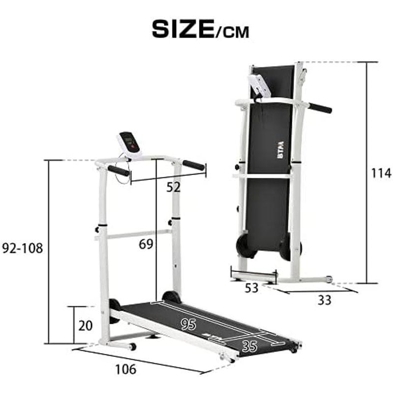 BTM 電動ランニングマシン ランニングマシン ルームランナーパネル ウォーキングマシン フィットネスマシーン トレーニングジム ウォーキン｜tvilbidvirk5｜03