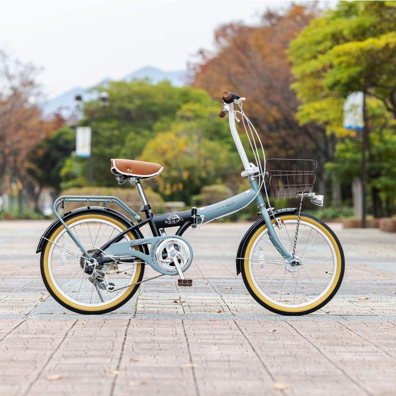 21Technology 自転車 ミニベロ 小径車 SOLA206 20インチ 折りたたみ シマノ6段変速ギヤ 前かご付き｜tvilbidvirk5｜03