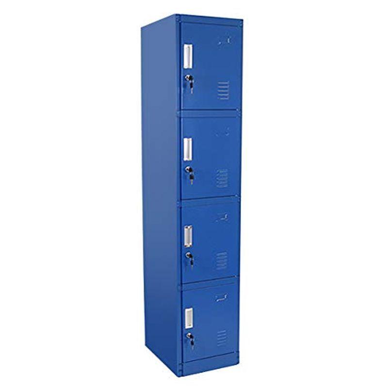 芸能人愛用 収納 スチール製 1列4段 スペアキー付き かぎ付き 鍵付き ブルー 4人用 スチールロッカー おしゃれ ロッカー 事務所 病院 店舗 会社 オフィスロッカー Www Gatorheatandair Com