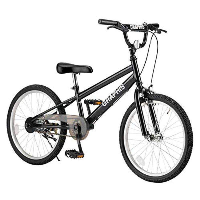 GRAPHIS (グラフィス) GR-B20 子供用自転車 BMX タイプ 20インチ 6色 ブラック