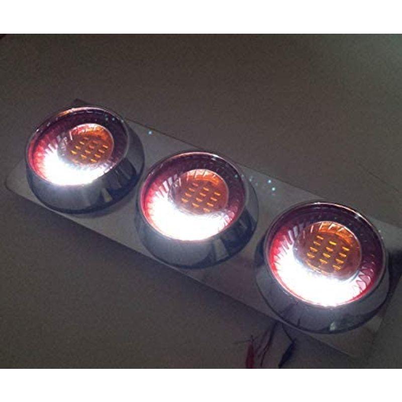 本店 Tvilbidvirk624Vトラック用テールランプ3連 LED 日野 テール