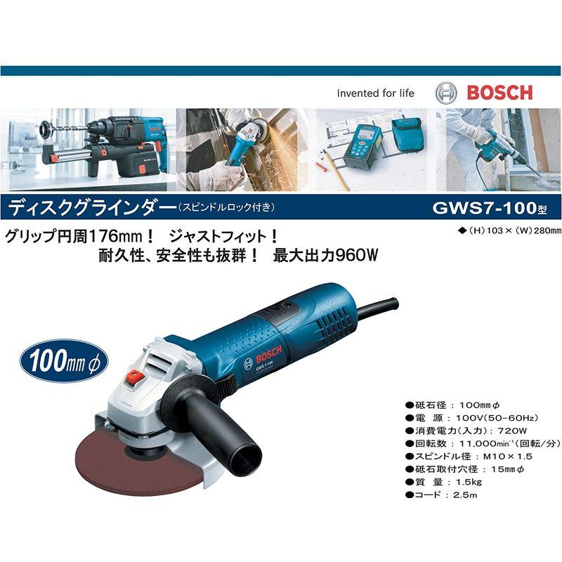 Bosch Professional(ボッシュ) 100mmディスクグラインダーGWS7-100-
