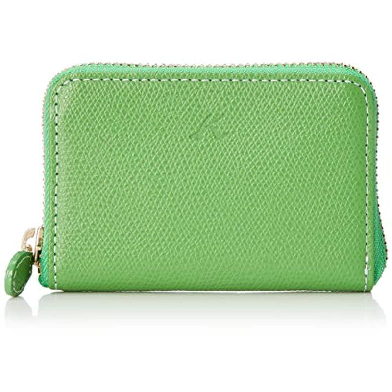 キタムラ カードケース Virkのキタムラ キズが目立ちにくい型押し Ph0429 レディース グリーンホワイト