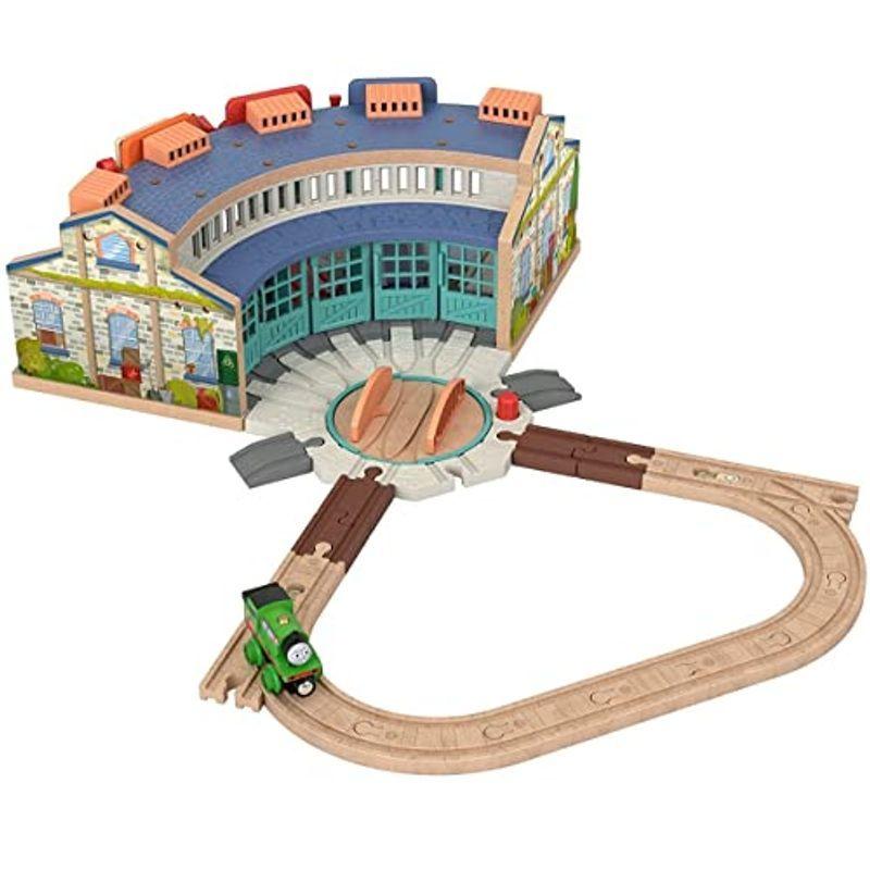 旬新作続々入荷中 Off きかんしゃトーマス 木製レールシリーズ Thomas パーシーとティドマス機関庫 3才 Hbj81 車両 Tvil ライトブラウン Tvil 路面電車 Bid Virk 安いそれに目立つ