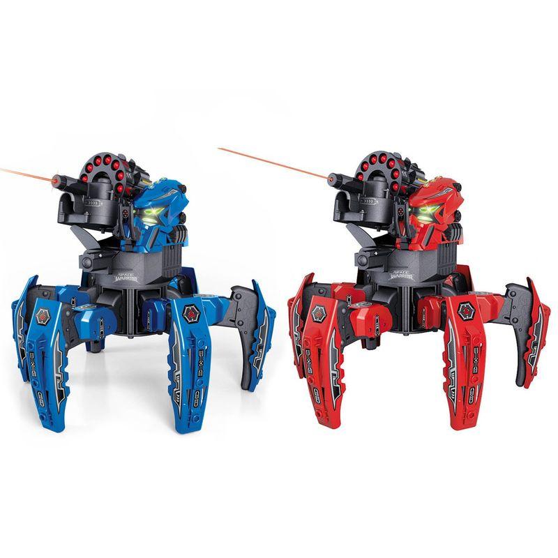 SPACE WARRI0R スペースウォリアー 対戦型 おもちゃ ロボット ラジコン 戦車 日本語説明書付 (レッド1体×ブルー1体セット×