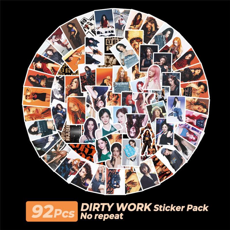 aespaグッズ シール シールセット 92枚 エスパ Dirty Work ス