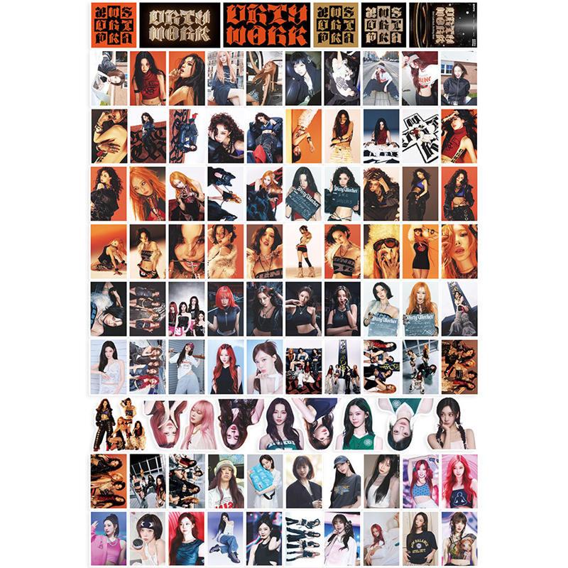 韓国 アイドル シール aespaグッズ シール シールセット 92枚 エスパ Dirty Work ス