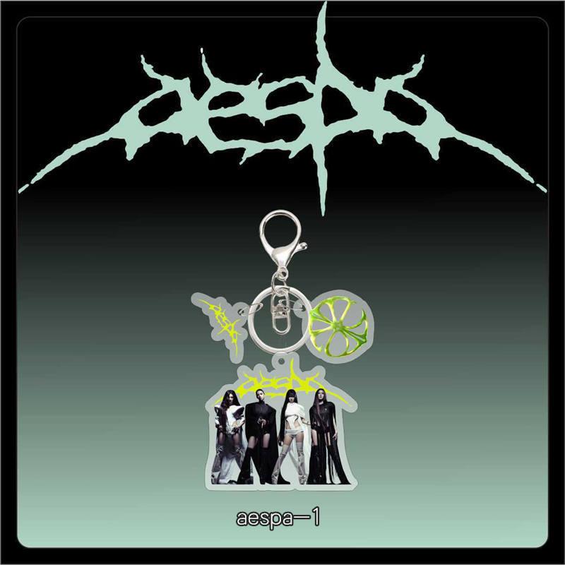 2番目半額 aespaグッズ WDA キーリング アクリル lemonade エスパ