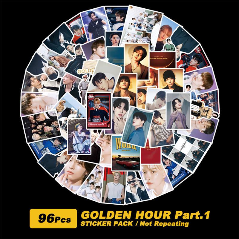 ateez 公式 非売品 ステッカーセット ATEEZグッズ シール シールセット 96枚 エイティーズ GOLDEN