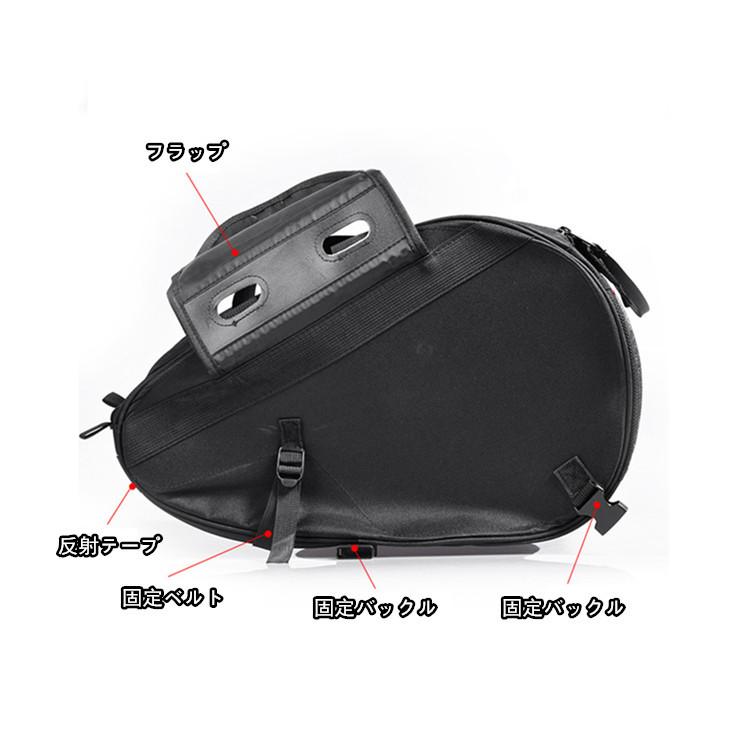 バイクサイドバッグ シートバッグ 防水 サドルバッグ 36/58リミット