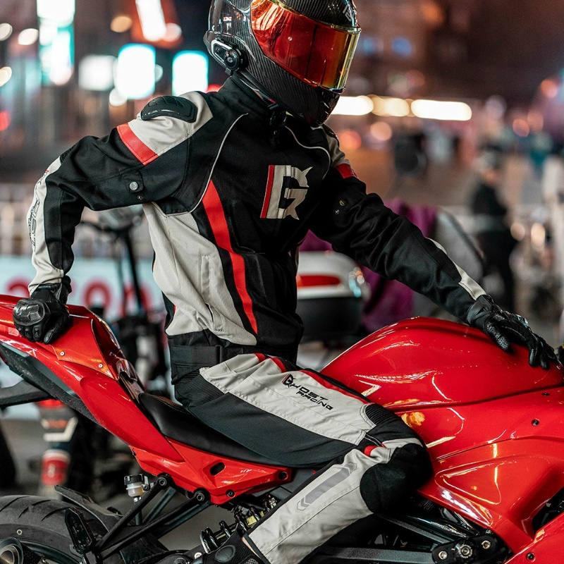 バイク上下セット バイク用 ジャケット 通気 フルメッシュジャケット