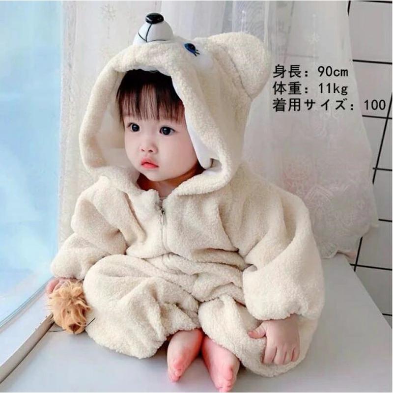 短納期 ロンパース 子供服 秋冬 着ぐるみ 73-120 ベビー服 出産祝い カバーオール 赤ちゃん 着ぐるみ 新生児服 防寒着 フードニット オールインワン お出掛け |  | 18