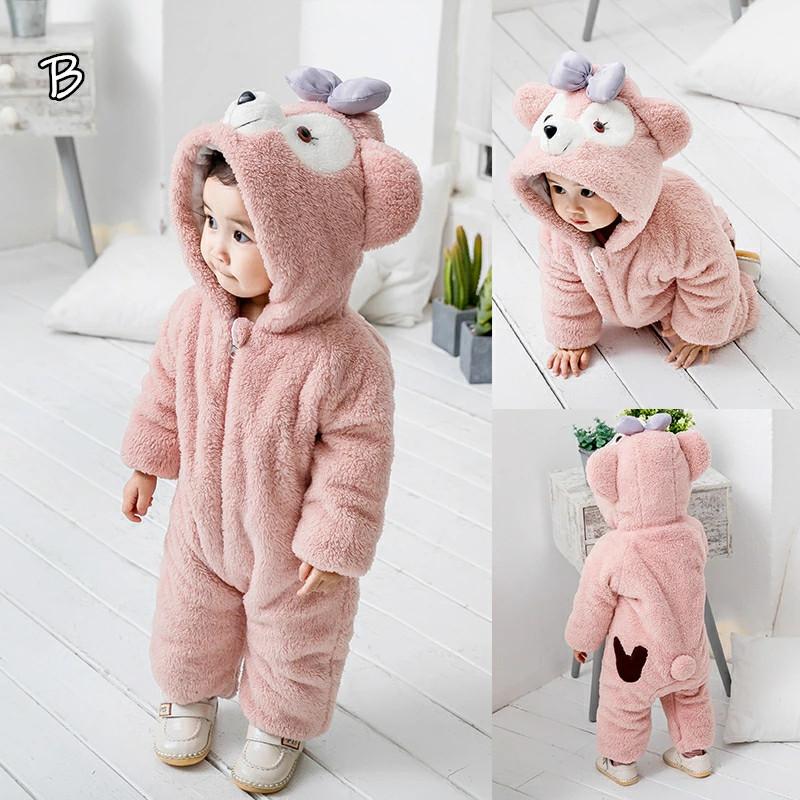 短納期 ロンパース 子供服 秋冬 着ぐるみ 73-120 ベビー服 出産祝い カバーオール 赤ちゃん 着ぐるみ 新生児服 防寒着 フードニット オールインワン お出掛け |  | 02